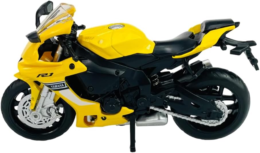 MSZ Yamaha YZF-R1 Bike 1:12 Die-Cast Replica - Yellow - Laadlee