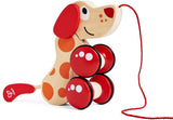 Hape Walk-A-Long Puppy Wooden Pull Toy - Red
