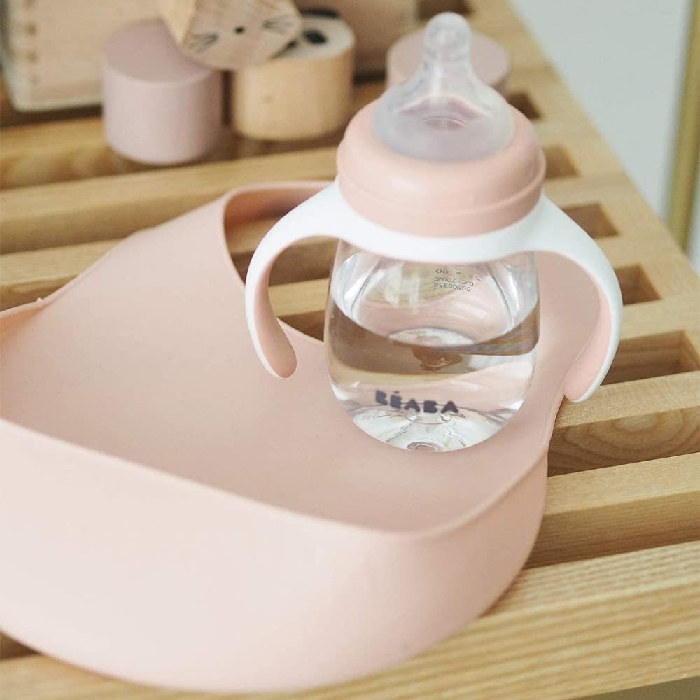 Beaba Silicone Bib - Old Pink