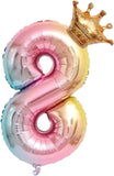 Brain Giggles Multicolour 32 Inch Number Foil Balloon - Number 8