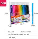 Deli Felt Pen 18 Colors Assorted EC10013