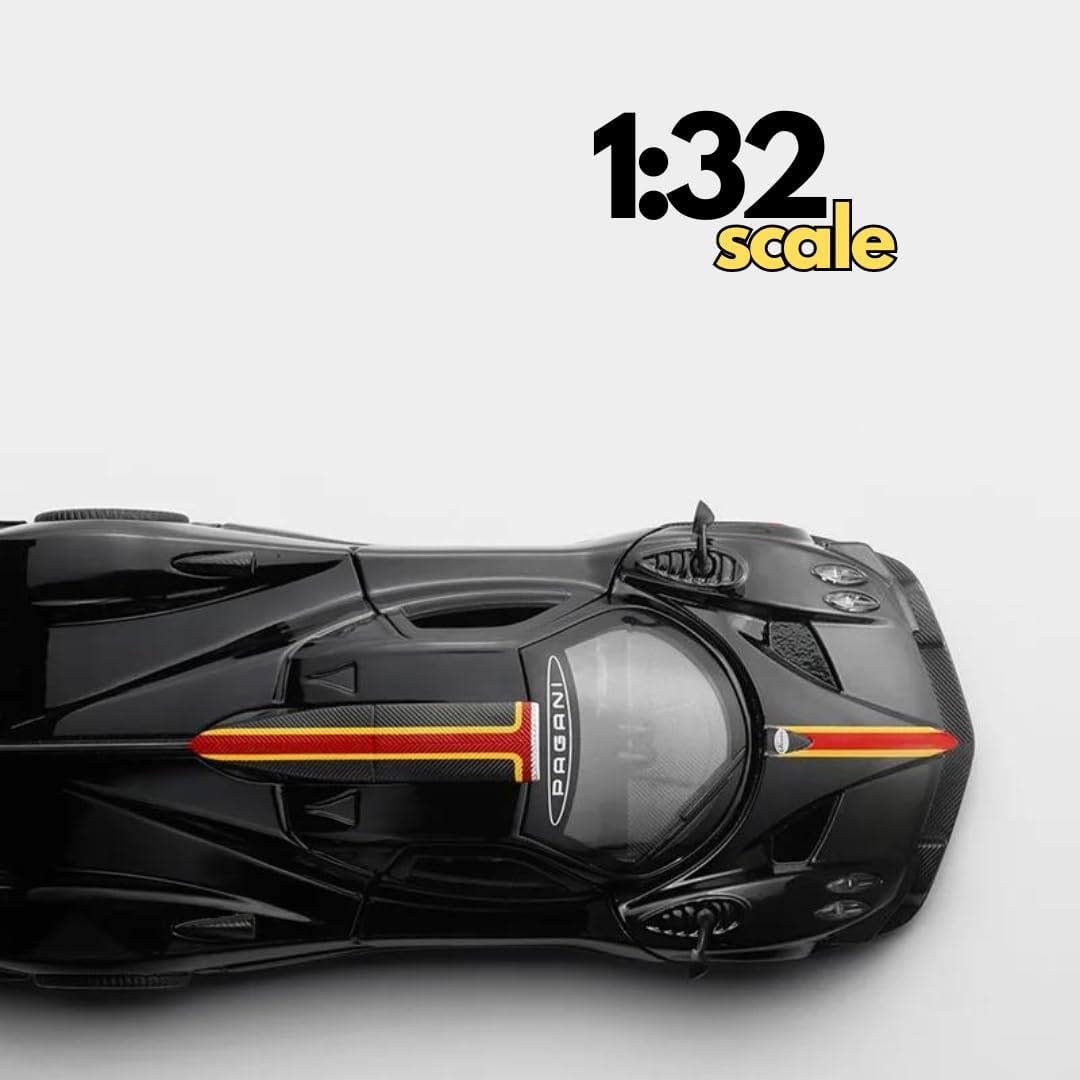 MSZ Pagani ZONDA Revolucion Car 1:32 Die-Cast Replica - Black - Laadlee