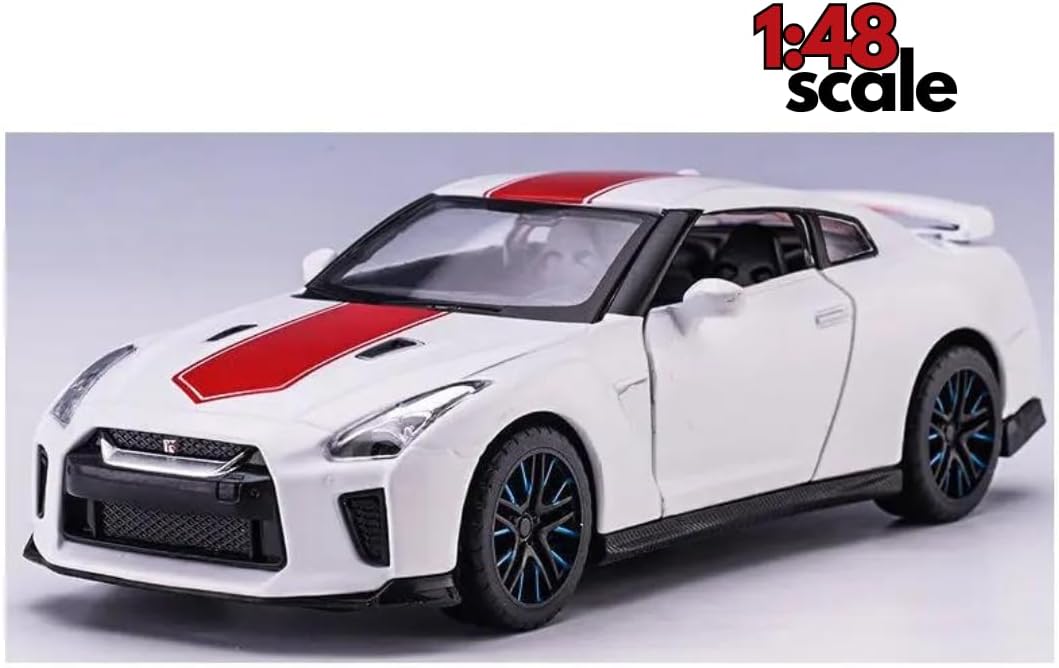 MSZ Nissan GTR Car 1:64 Die-Cast Replica - White - Laadlee