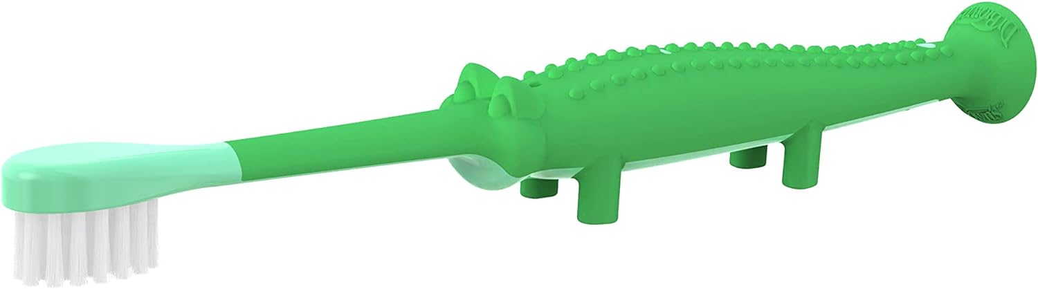 Dr. Brown's Toddler Crocodile Toothbrush - Green - Laadlee