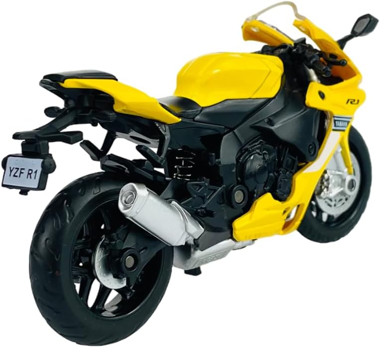 MSZ Yamaha YZF-R1 Bike 1:12 Die-Cast Replica - Yellow - Laadlee