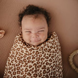 Mushie Swaddle - Leopard - Laadlee