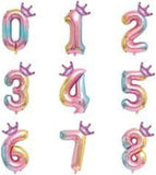 Brain Giggles Multicolour 32 Inch Number Foil Balloon - Number 4