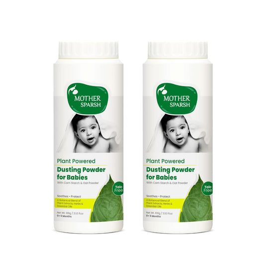 Mother Sparsh Plant Powered Dusting Powder for Babies - 100gm (Pack of 2)