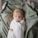 Mushie Swaddle - Leaves - Laadlee