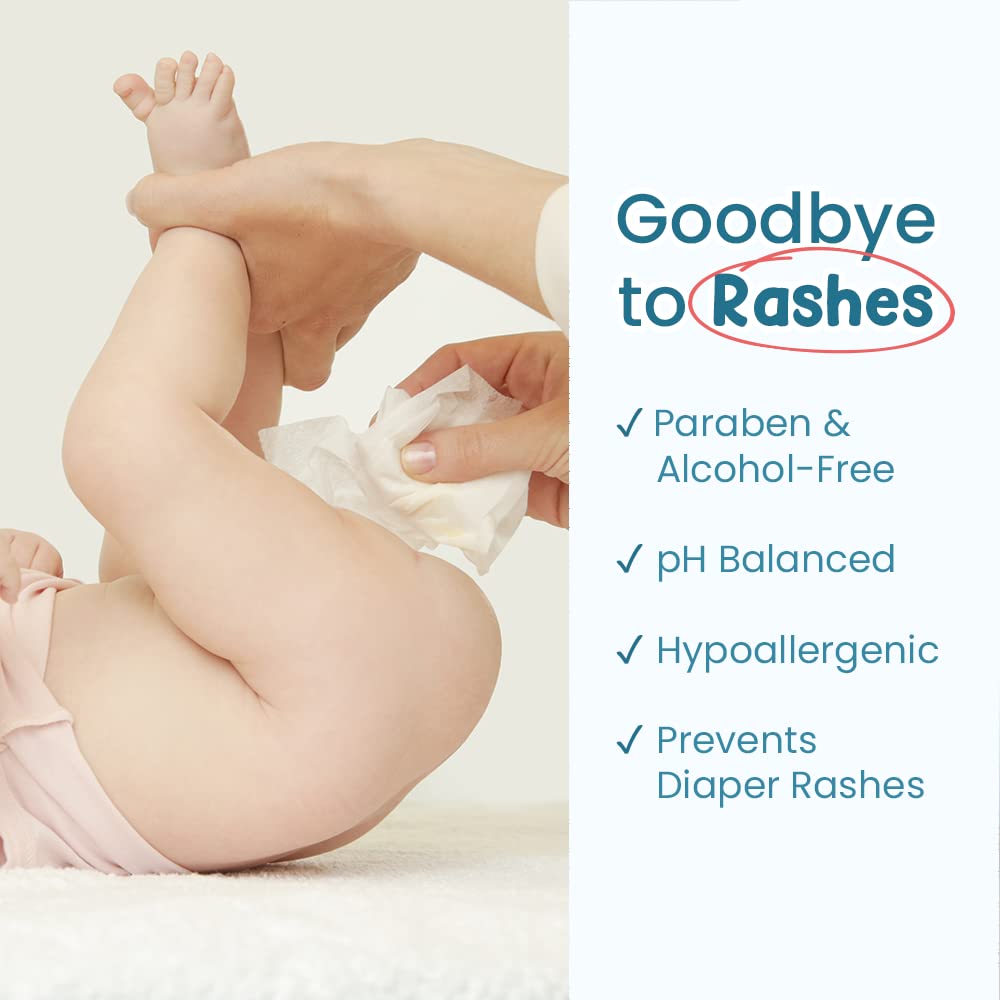 Mother Sparsh 98% Pure Water Baby Wipes - 80pcs (Pack of 4) - Laadlee