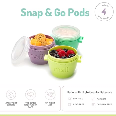 Melii Snap & Go Pads Food Storage Container - 4pcs - Laadlee