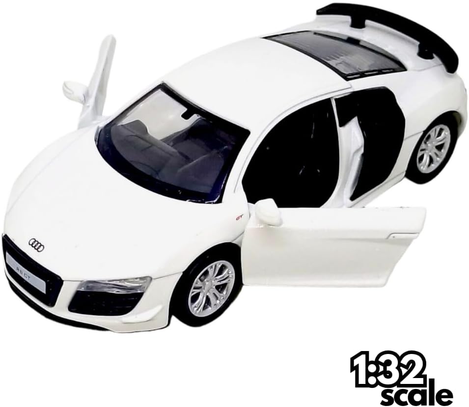 MSZ Audi R8 GT Super Car 1:32 Die-Cast Replica - White - Laadlee