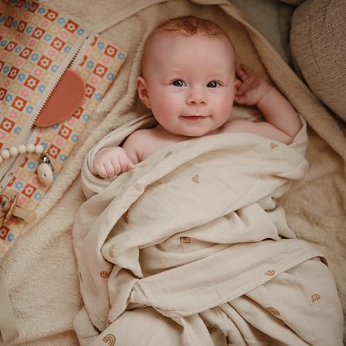 Mushie Swaddle - Rainbow - Laadlee