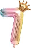 Brain Giggles Multicolour 32 Inch Number Foil Balloon - Number 7
