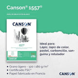 Canson 1557 Sketch Pad A4+ 50 Sheets 120GSM