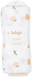 Lulujo Muslin Large Swaddle - Peaches