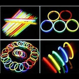 Brain Giggles 100 Pcs Glow In The Dark Neon Bracelets & Light Up LED Sticks Party Favors for Kids