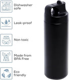 Hydrobrew Double Wall Insulated Sports Water Bottle 550ml - Black