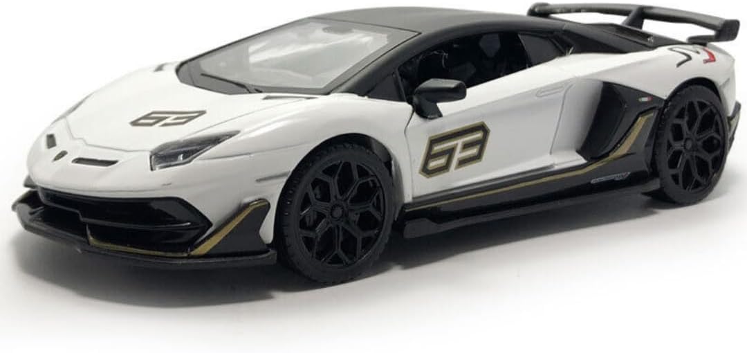 MSZ Lamborghini Aventador SVJ Car 1:32 Die-Cast Replica - White - Laadlee