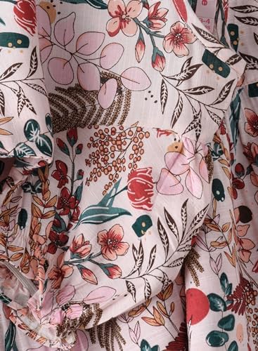 Jelliene All Over Printed Dress - Pink - Laadlee