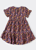 Jelliene All Over Printed Dress - Dark Blue - Laadlee