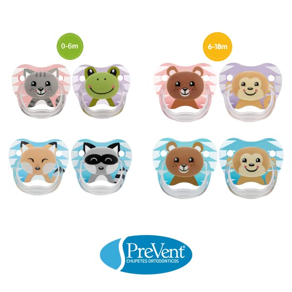 Dr. Brown's Prevent Stage 1 Printed Shield Soother - Pack of 2 - Pink & Gray - Laadlee