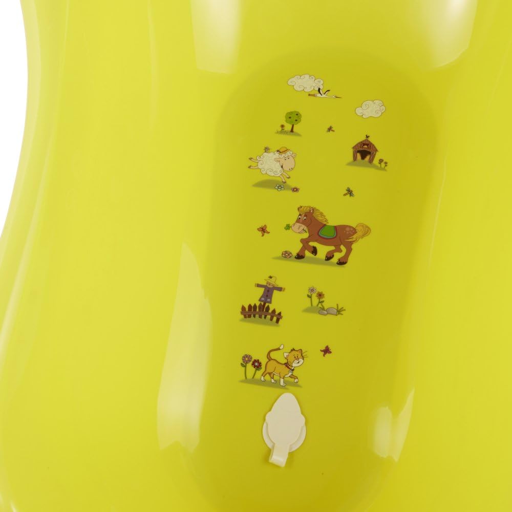 keeeper-funny-farm-meadow-baby-bath-with-plug-84cm-green-