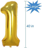 Brain Giggles 1 Number Foil Balloon 40inch - Gold
