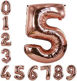 Brain Giggles 5 Number Foil Balloon 40inch - Rose Gold