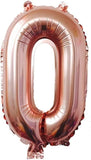 Brain Giggles 0 Number Foil Balloon 40inch - Rose Gold