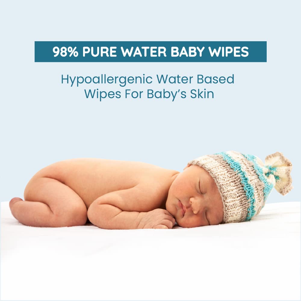 Mother Sparsh 98% Pure Water Baby Wipes - 80pcs (Pack of 3) - Laadlee