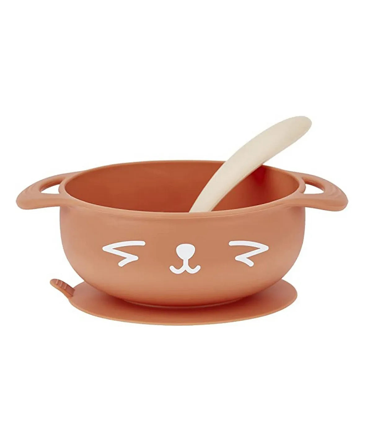 Babymoov Silicone Bowl & Spoon Weaning Set 2 Pc - Peach