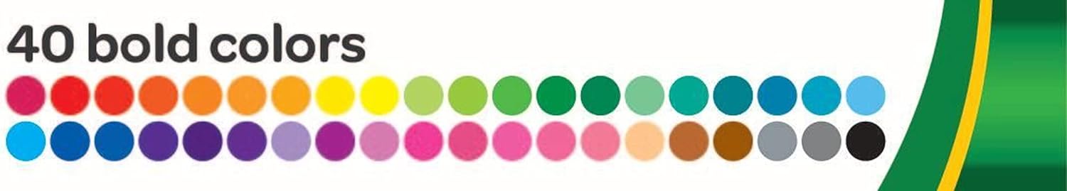 Crayola Ultra-Clean Washable Broad Line Markers - Pack of 40 - Laadlee