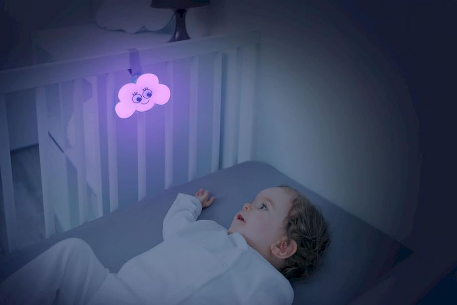 Badabulle Cloud Night Light with 15 Lullabies, 6 Light Colours - Laadlee