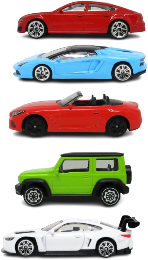 MSZ G5 Series Car 1:64 Die-Cast Replica - Audi, Aventador, BMW, Jimny (5pcs) - Laadlee