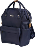 BabaBing Mani Vegan Leather Diaper Bag With Hooks And Changing Pad – Navy