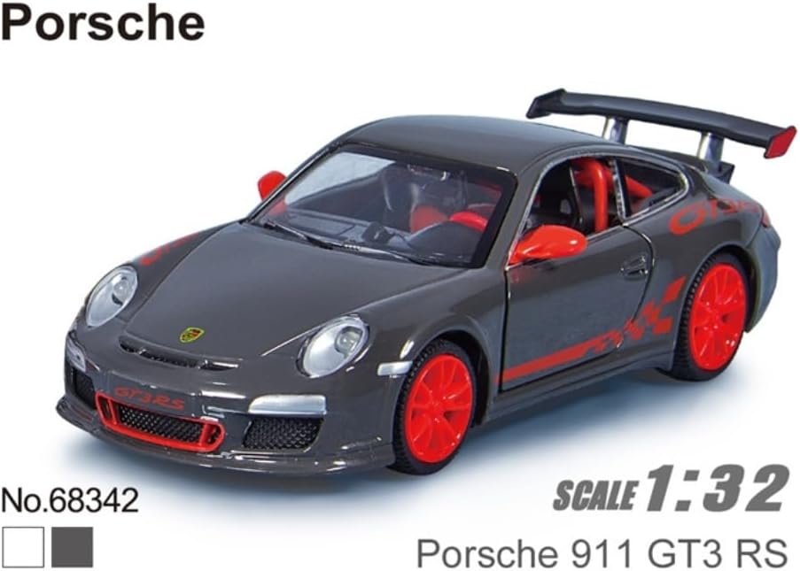 MSZ Porsche 911 GT3 RS Car 1:32 Die-Cast Replica - Dark Grey - Laadlee