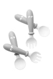Babybjorn Baby Spoon and Fork 4pcs - Grey
