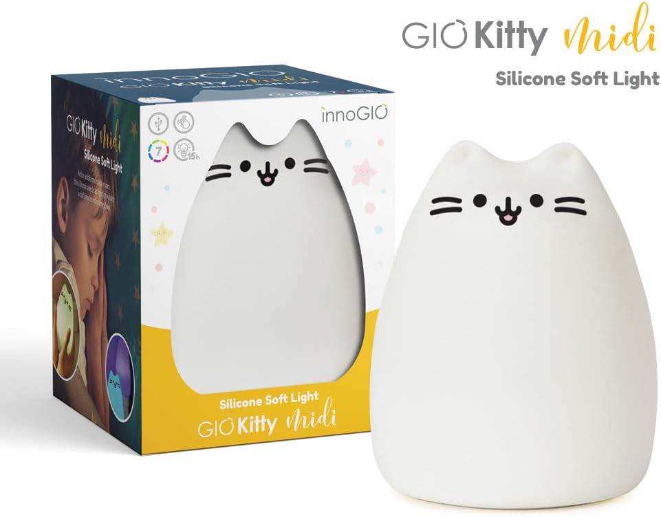 InnoGio - Gio Kitty Midi Silicone Night Light - Laadlee