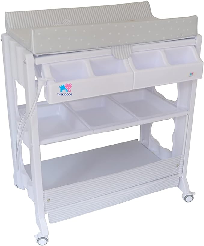 TheKiddoz Changing Table with Bathtub - Grey - Laadlee