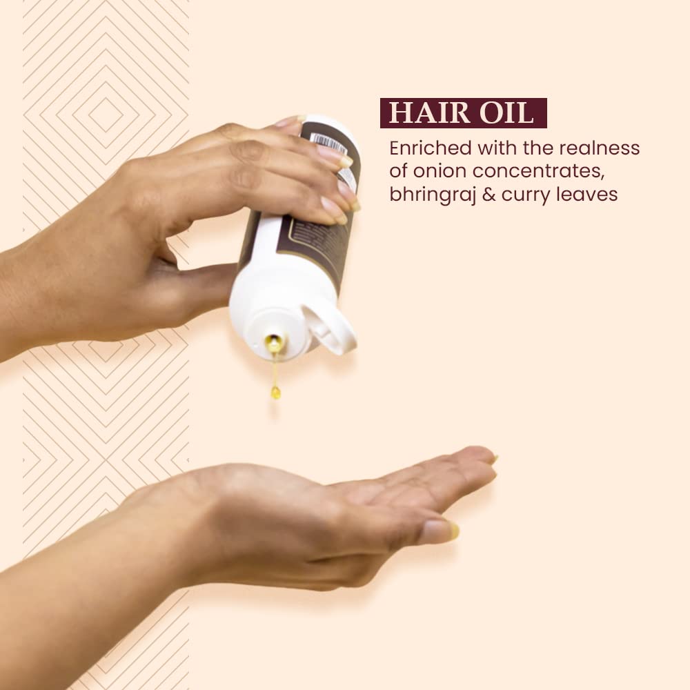 Mother Sparsh Onion Hair Oil with Raw Onion - 200ml - Laadlee