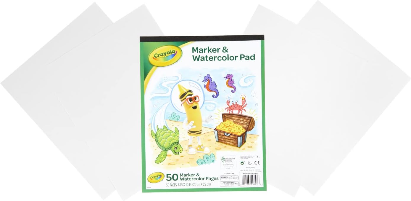 Crayola Watercolor Pad with Marker - 50 pages - Laadlee