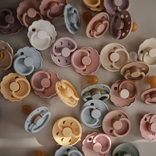 Frigg Rope Latex Baby Pacifier 0-6M, 1Pack, Powder Blue - Size 1 - Laadlee