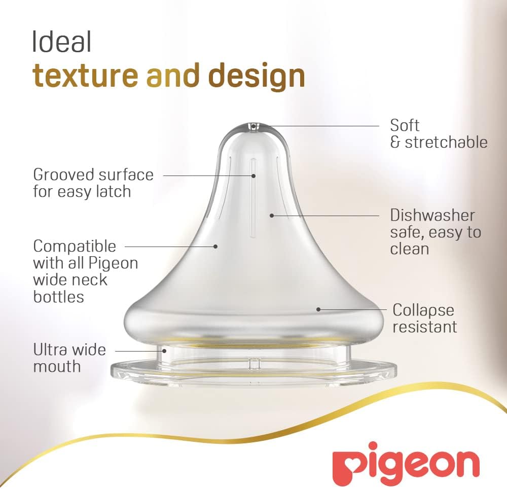 Pigeon Plastic Wide Neck Feeding Bottle 240ml  - Assorted