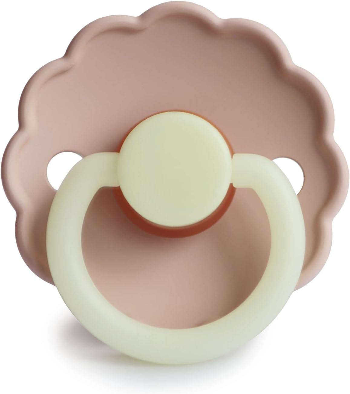 Frigg Daisy Latex Baby Pacifier 0-6M, 1Pack, Blush Night - Size 1 - Laadlee