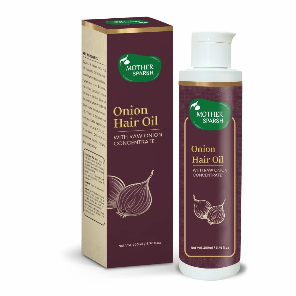 Mother Sparsh Onion Hair Oil with Raw Onion - 200ml