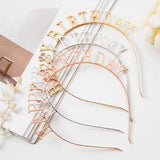 Brain Giggles HAPPY BIRTHDAY Letter Design Headband (Pink)