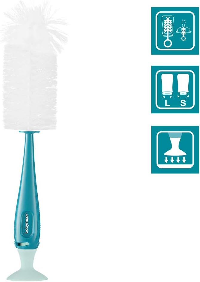 Babymoov 2-in-1 Bottle Cleaning Brush - Blue