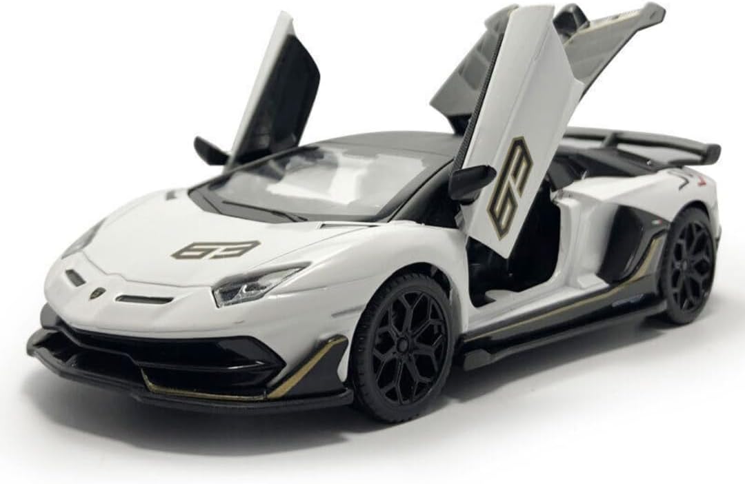 MSZ Lamborghini Aventador SVJ Car 1:32 Die-Cast Replica - White - Laadlee