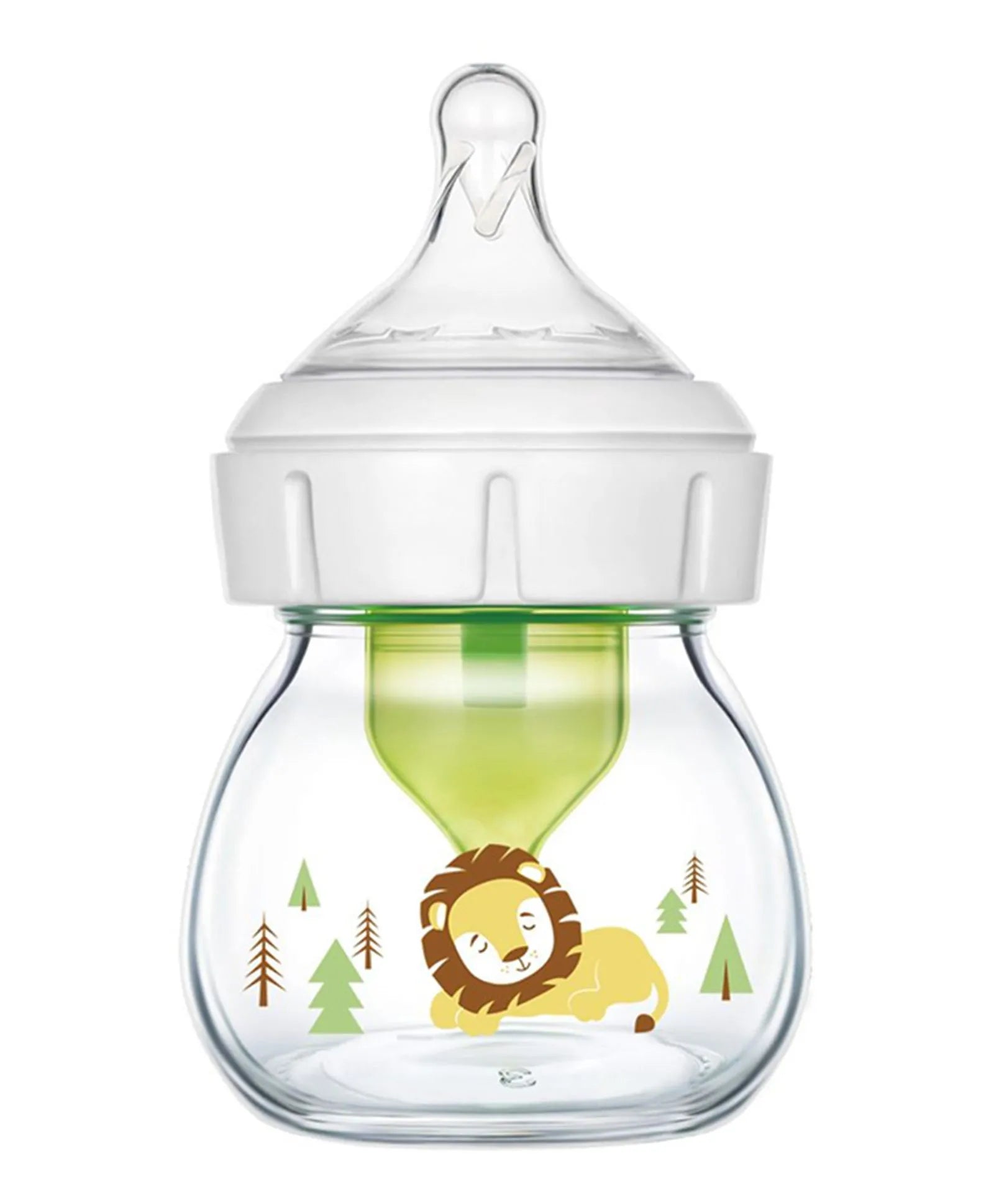 Dr. Brown's Glass Wide Neck Options+ Bottle with Lion Deco with Preemie Nipple 60ml - Laadlee